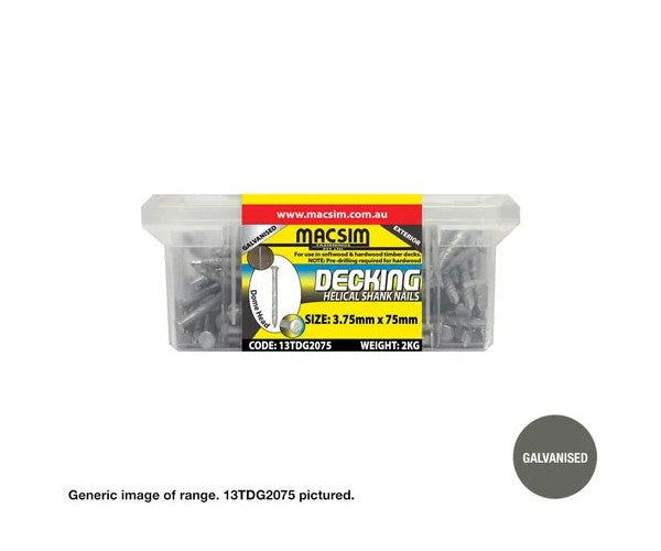 Galvanised Helical Shank Dome Headed Decking Nail